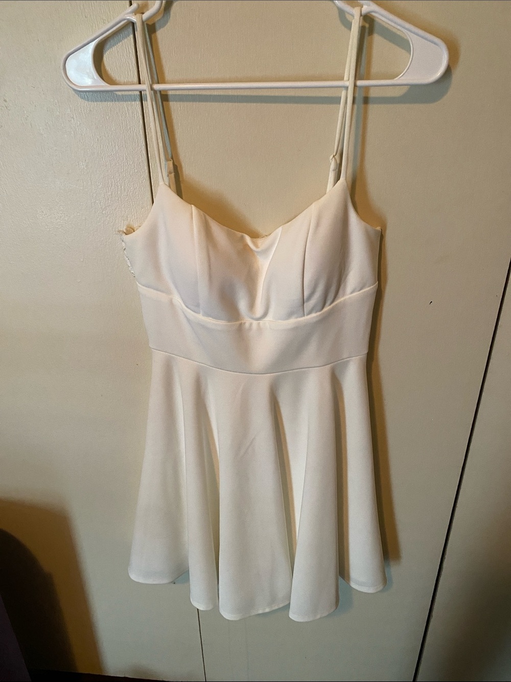 White formal graduation dress
